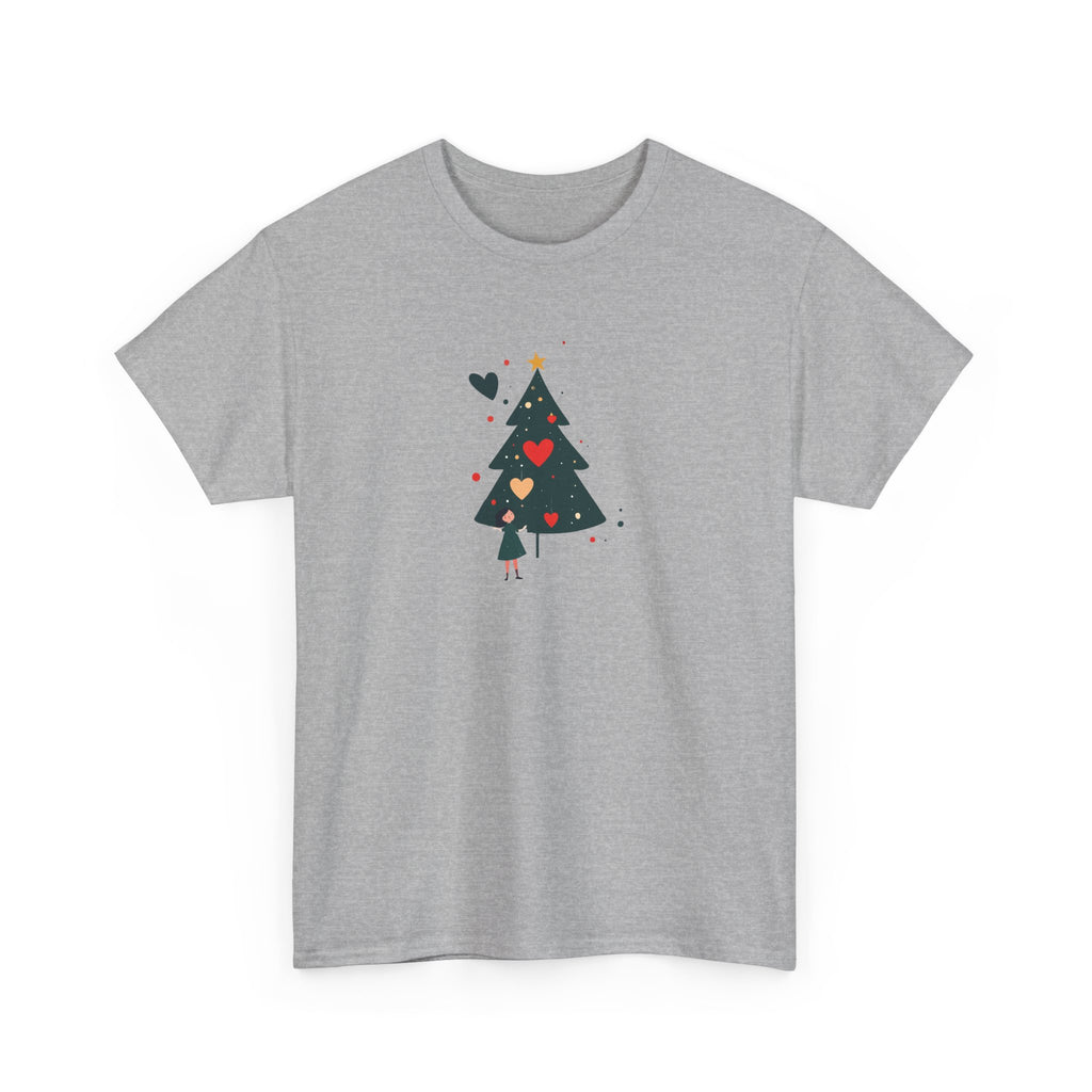 Christmas Tree Tee — Cute Heart Holiday T‑Shirt