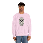 Skull Demon Crewneck Sweatshirt Gothic Horned Skull Graphic
