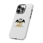 Stay Spooky Gold Phone Case Halloween Bat Design