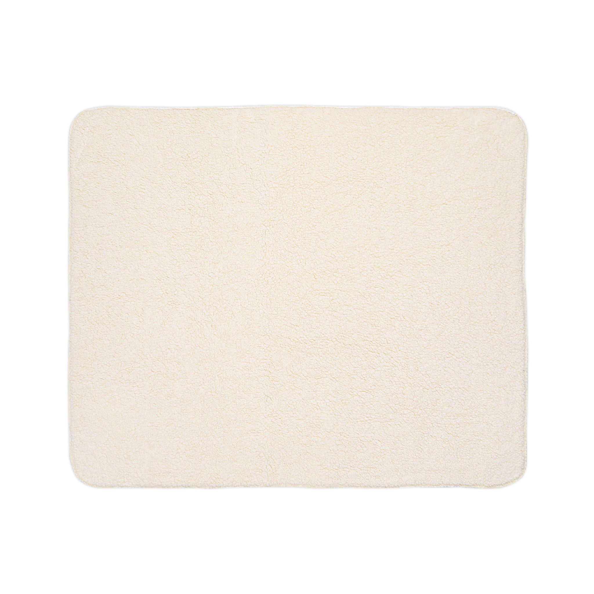 Beige rectangular bath mat on a white background