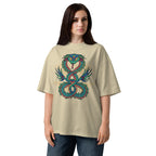 Unisex Organic Dragon Snake Oversized T-Shirt