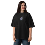 Floating Island Fantasy Graphic – Unisex Organic Oversized High Neck T-Shirt
