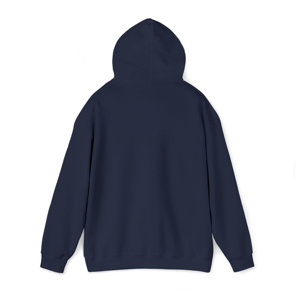 Navy blue hoodie on a white background