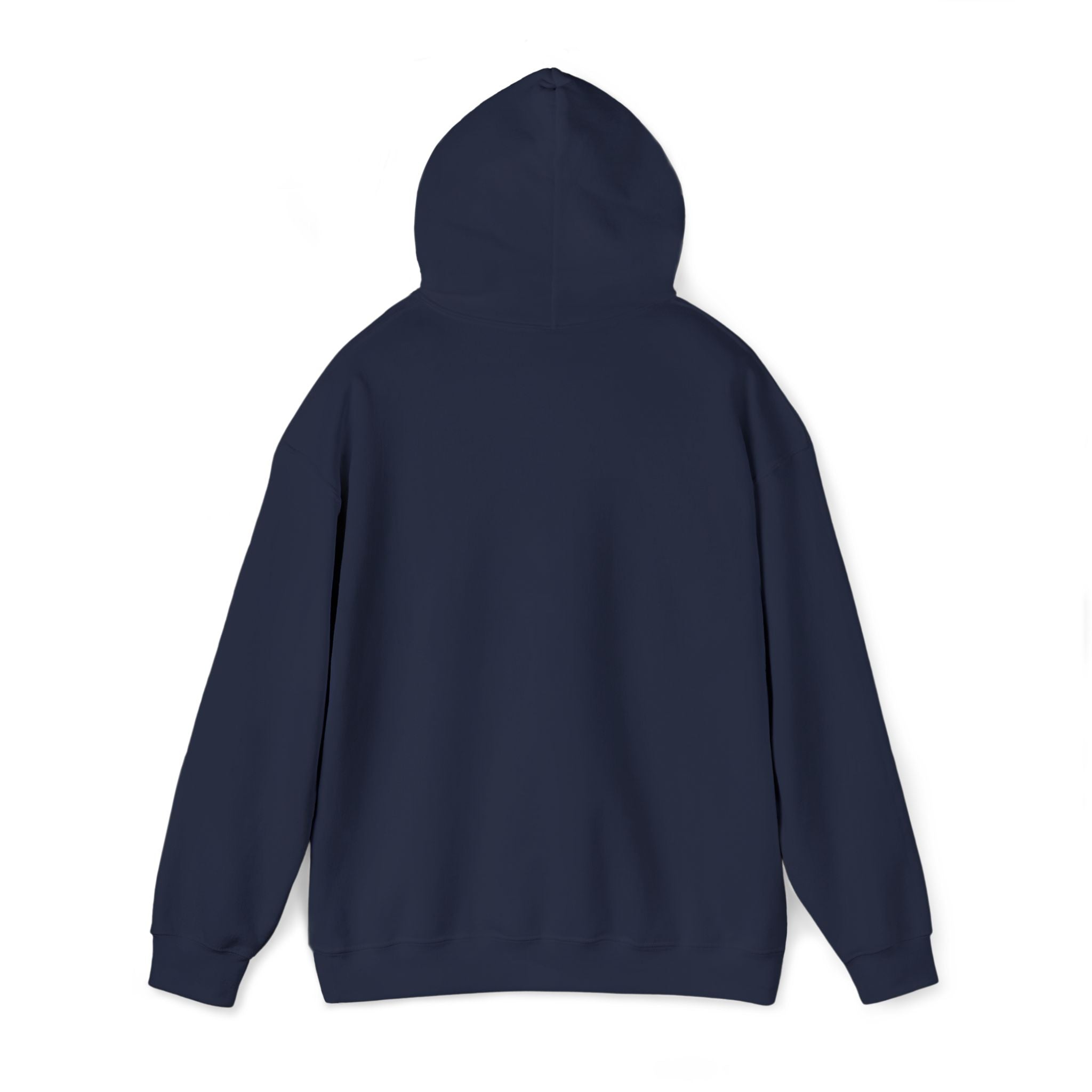 Navy blue hoodie on a white background