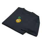 Dark gray sweatshirt with a colorful graphic on a white background