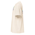 Beige long-sleeve shirt with branding on a white background