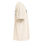 Beige abaya with brand logo on a white background