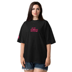 Embroidered My Favorite Notification Organic Oversized High Neck T-Shirt