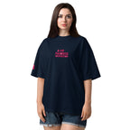 Embroidered My Favorite Notification Organic Oversized High Neck T-Shirt