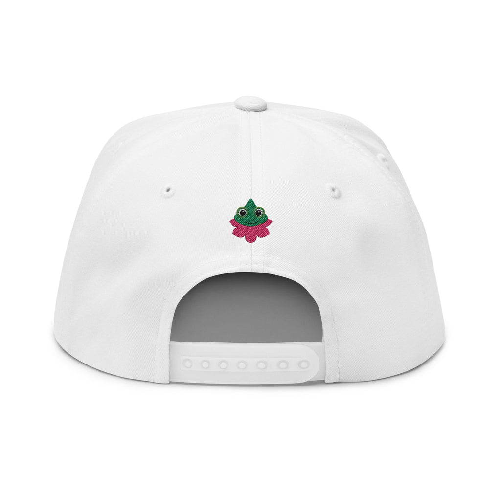 White cap with text 'Print it your way' on a white background