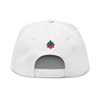 White cap with text 'Print it your way' on a white background
