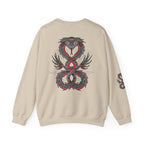 Dragon Ouroboros Crewneck Sweatshirt Gothic Snake Infinity Design