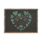 Heart Face Woven Blanket Cozy Decorative Throw for Valentine’s Gifts
